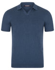 Polo-Shirt mit offenem Kragen aus ultrafeinem Baumwollstrick