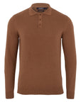 Longsleeve Polo-Shirt aus reinem Baumwollstrick